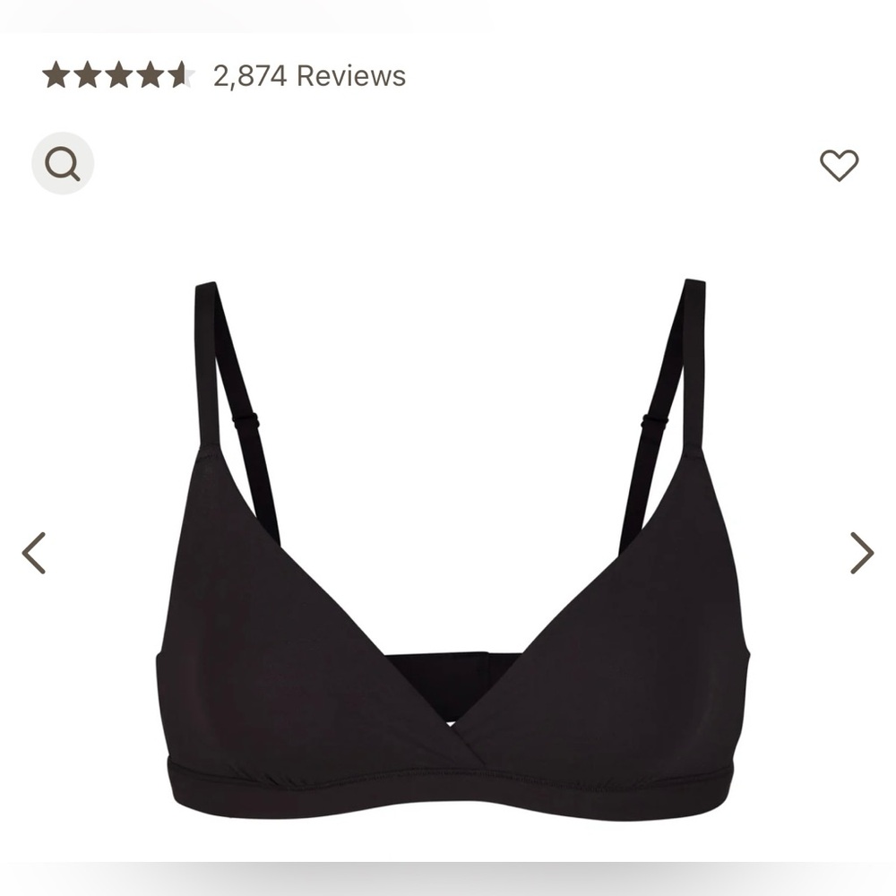 SKIMS Crossover Bralette Black (onyx) Size L